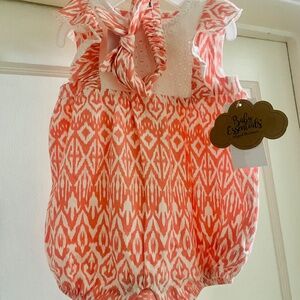 NWT 12M Coral and White 2 Piece Set